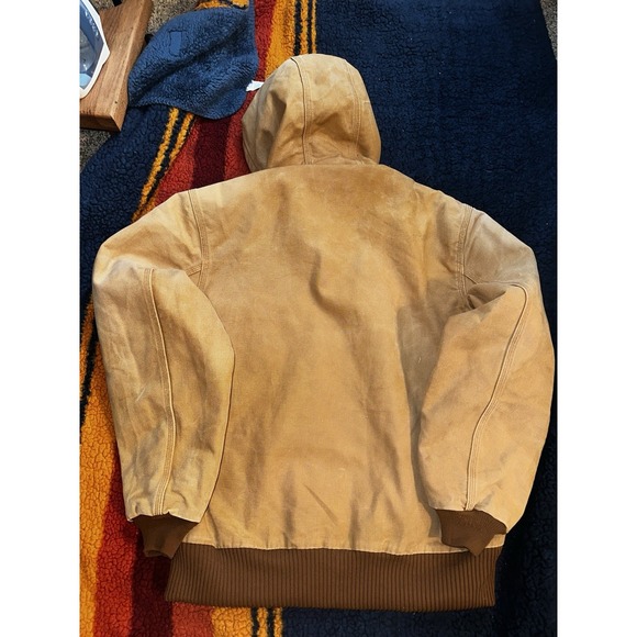 Vintage Carhartt J140 BRN Brown Mens Washed Duck Cotton Active Jacket Medium M C - Picture 16 of 16